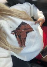 Load image into Gallery viewer, Cream Horse Sweater