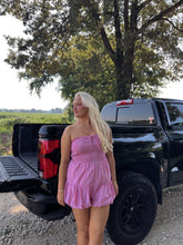 Load image into Gallery viewer, Gingham Strapless Bubble Romper