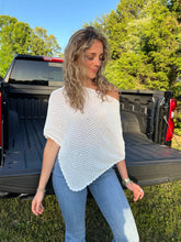 Load image into Gallery viewer, White Knit Poncho