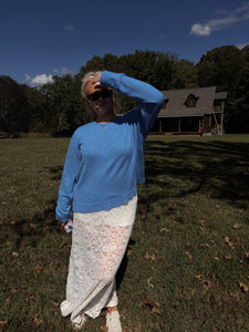 Ocean Blue Oversized Sweater