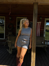 Load image into Gallery viewer, Blue Gingham Scrunch Set - Size M