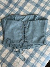 Load image into Gallery viewer, Baby Blue Western Corset