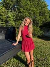 Load image into Gallery viewer, Red Polka Dot Halter Dress