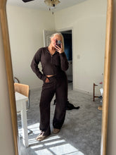 Load image into Gallery viewer, Brown Knit Pants Set