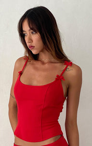 Season Of Red Bow Top