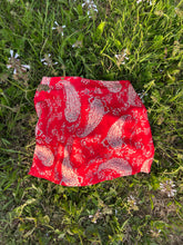 Load image into Gallery viewer, Red Paisley Skirt