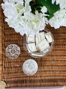 Antique Crystal Coaster Set of 5