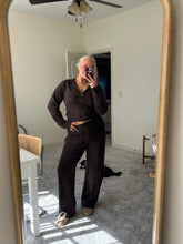 Load image into Gallery viewer, Brown Knit Pants Set