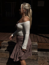 Load image into Gallery viewer, Cotton Gingham Midi Skirt