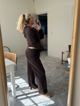 Load image into Gallery viewer, Brown Knit Pants Set