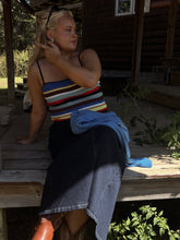 Load image into Gallery viewer, High Rise Denim Maxi Skirt