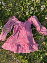Load image into Gallery viewer, Pink Long Sleeve Floral Dress