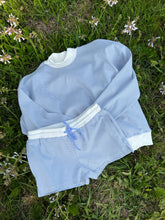 Load image into Gallery viewer, Blue Stripe Mock Neck Set
