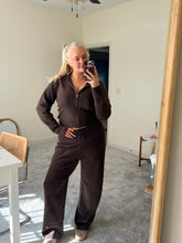 Load image into Gallery viewer, Brown Knit Pants Set
