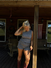 Load image into Gallery viewer, Blue Gingham Scrunch Set - Size M