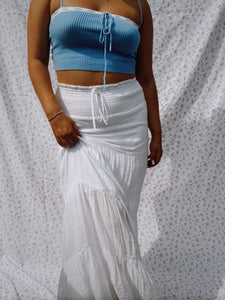Melody White Maxi Skirt