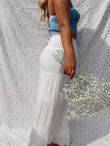 Melody White Maxi Skirt