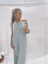 Load image into Gallery viewer, Gray Halter Jumpsuit