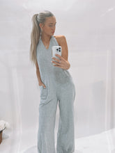 Load image into Gallery viewer, Gray Halter Jumpsuit