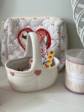 Load image into Gallery viewer, Antique Ceramic Heart Basket