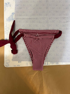 Maroon Gingham Bikini