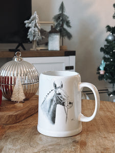 B & W Horse Mug