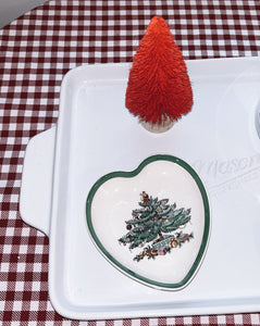Christmas Tree Heart Trinket Dish