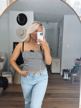 Load image into Gallery viewer, Houndstooth Corset Top