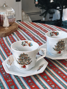 Noel Tea Cup & Plate Set of 4