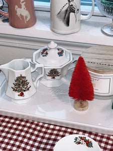 Antique Noel Cream & Sugar Set