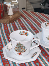Load image into Gallery viewer, Noel Tea Cup &amp; Plate Set of 4