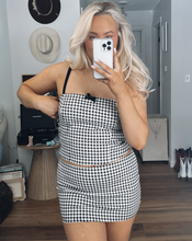 Load image into Gallery viewer, Houndstooth Mini Skirt