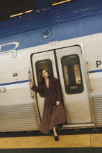 Load image into Gallery viewer, Brown Adjustable Waist Midi Skirt