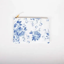 Load image into Gallery viewer, Blue Rose Cosmetic Bag